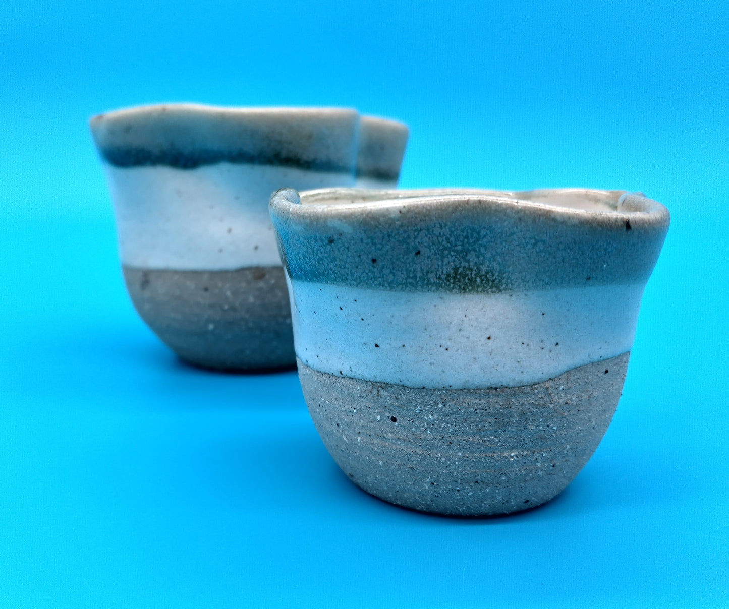 Small Ceramic Flower Pot. 2 Pcs. Perfect for bringing a touch of nature and elegance to any space.