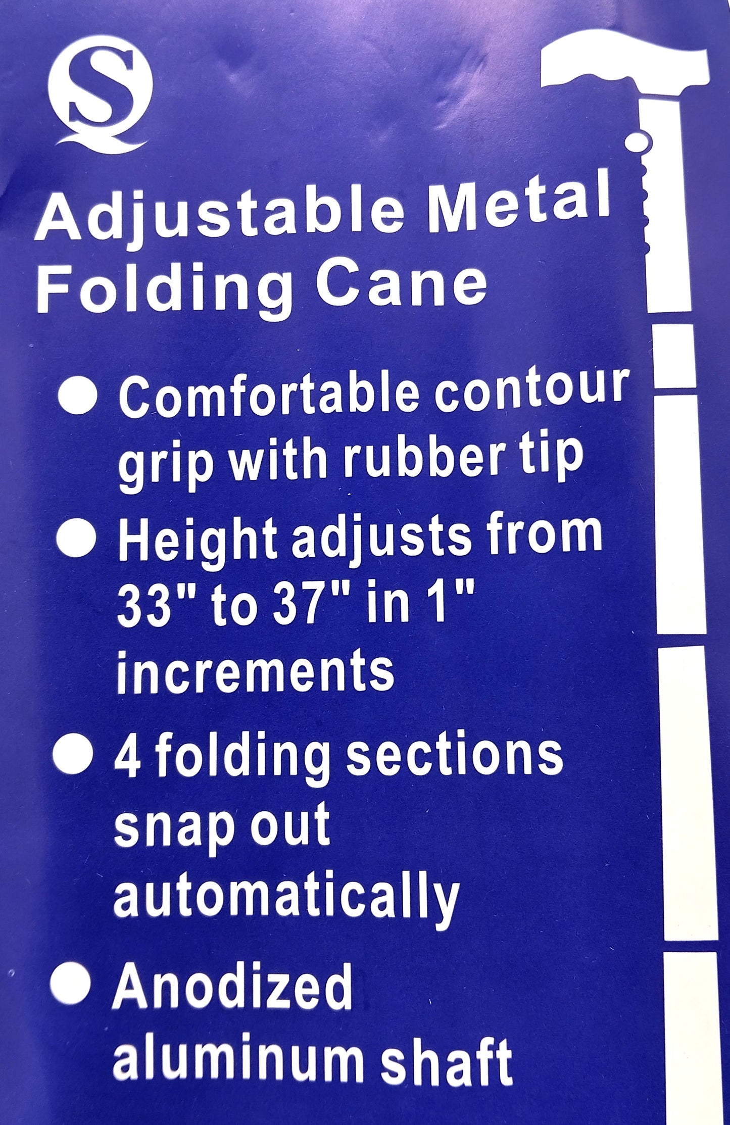 Adjustable Metal Folding Cane.