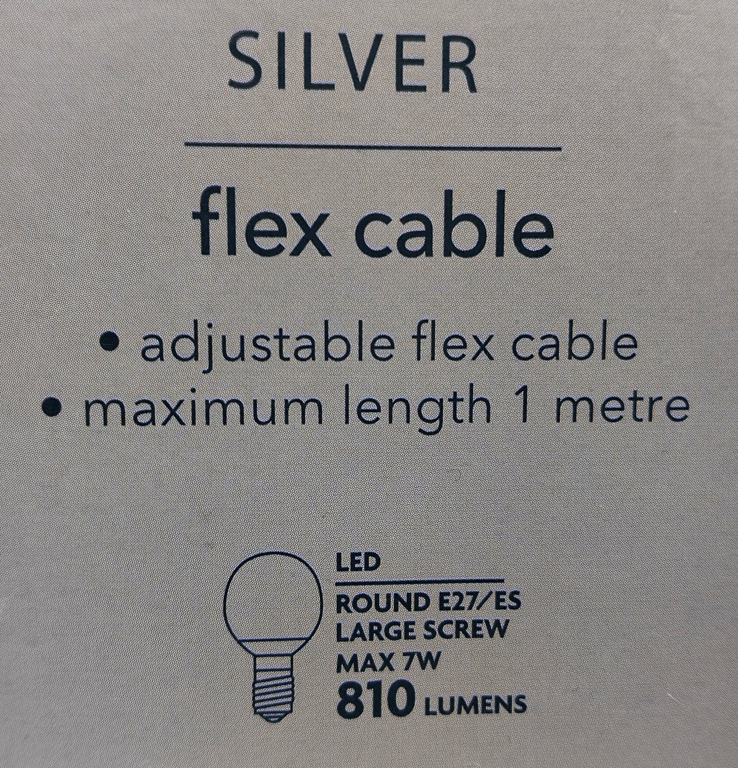 George Home Silver Flex Cable. Add a touch of elegance and modernity to your space with the Braided Flex Lamp Holder in Silver Nickel.