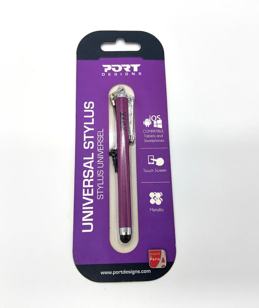 Universal Stylus. Perfect for artists, professionals, and everyday users, this stylish purple stylus offers precision, comfort, and easy storage.