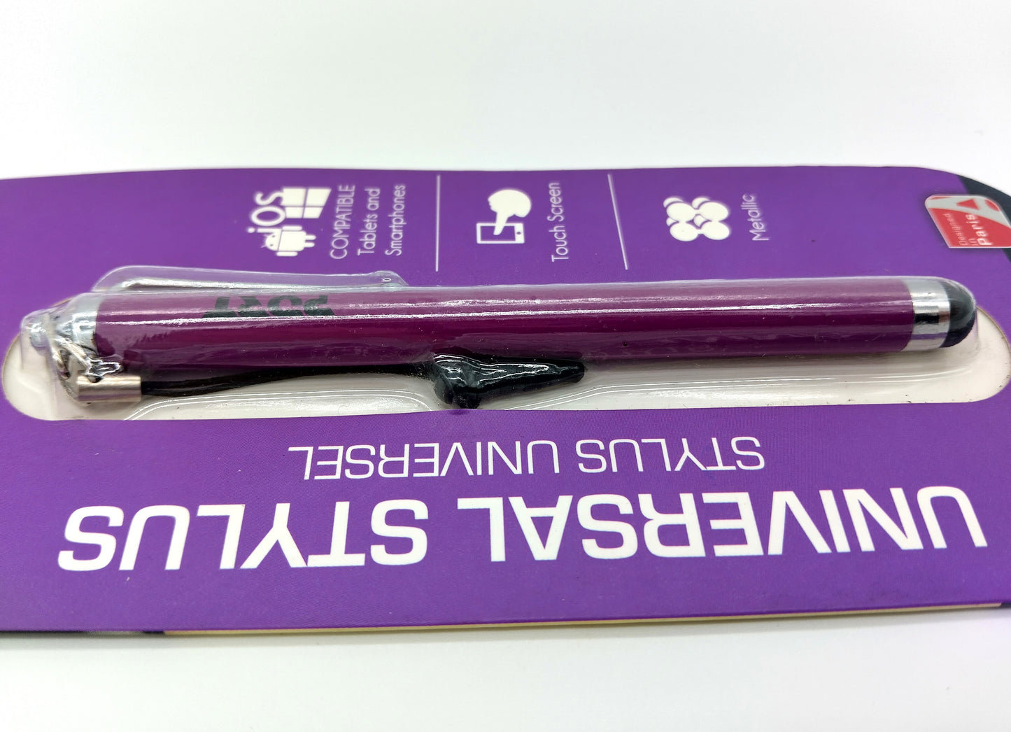 Universal Stylus. Perfect for artists, professionals, and everyday users, this stylish purple stylus offers precision, comfort, and easy storage.