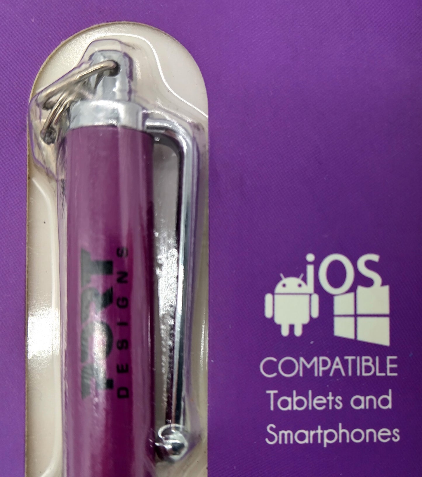 Universal Stylus. Perfect for artists, professionals, and everyday users, this stylish purple stylus offers precision, comfort, and easy storage.