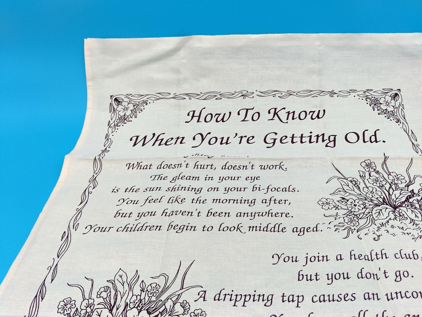 Tea Towel. Combining functionality with a humorous twist, this tea towel is sure to bring a smile to your face.