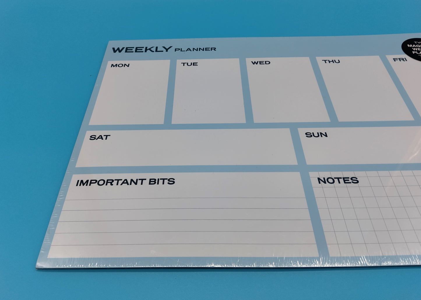 Magnetic Weekly Planner. Organize your week efficiently with this Magnetic Weekly Planner.