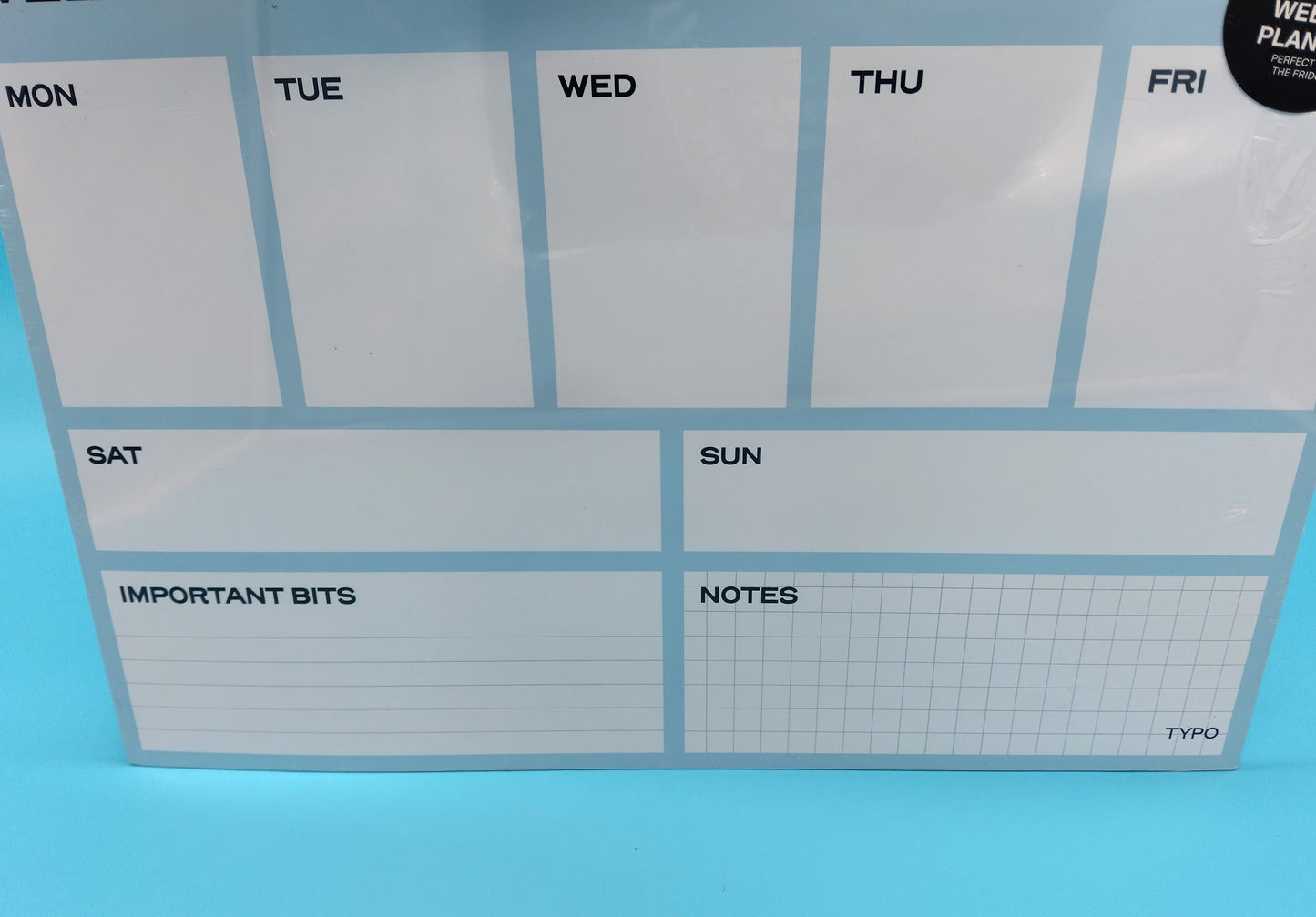 Magnetic Weekly Planner. Organize your week efficiently with this Magnetic Weekly Planner.