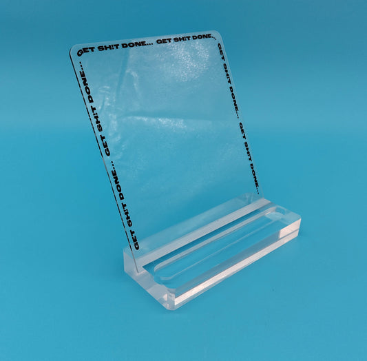 Acrylic Memo Stand. Upgrade your desk organization with our stylish and functional Acrylic Memo Stand.