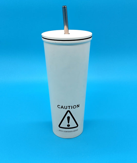 CAUTION Metal Smoothie Cup. 650ml.  Elevate your drinkware collection with our Simple Modern Insulated Tumbler with Straw and Lid.