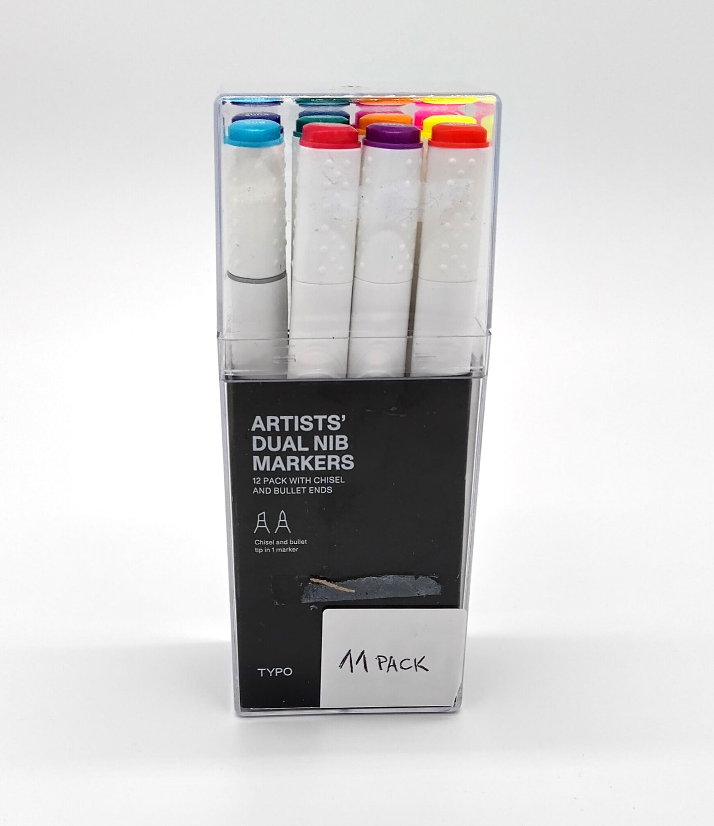 Markers. 11 Pack. Enhance your artistic projects with the versatile and vibrant Artists Dual Nib Markers.