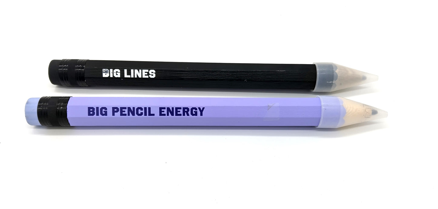 Big Pencils. 2 Pcs.  Add a touch of fun and practicality to your stationery collection with our  Big Pencils.