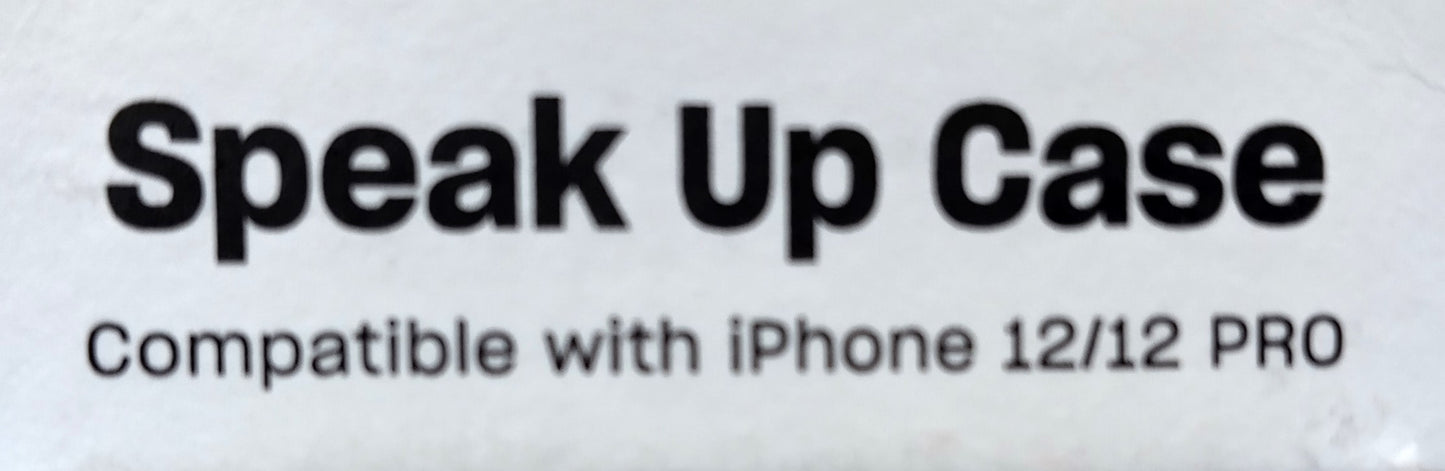 Speak Up Case. iPhone 12-12 PRO. Combining style, protection, and functionality, this case is the perfect accessory for your phone.