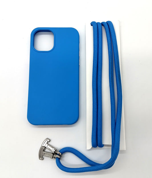 Cross Body Phone Case. iPhone 12-12 PRO. Blue. Upgrade your phone accessory game with our Cross Body Phone Case for iPhone 12/12 Pro.