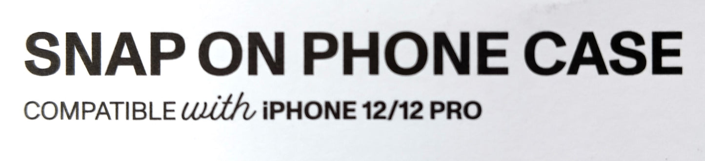 Snap On Phone Case. iPhone 12-12 PRO. Combining style, protection, and functionality, this case is the perfect accessory for your phone.