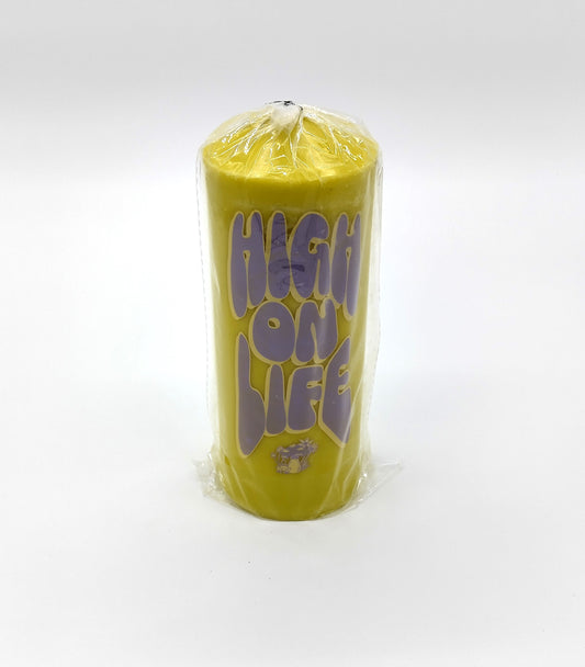 Pillar Candle. 20cm. Yellow. Illuminate your space with our Yellow Pillar Candle.