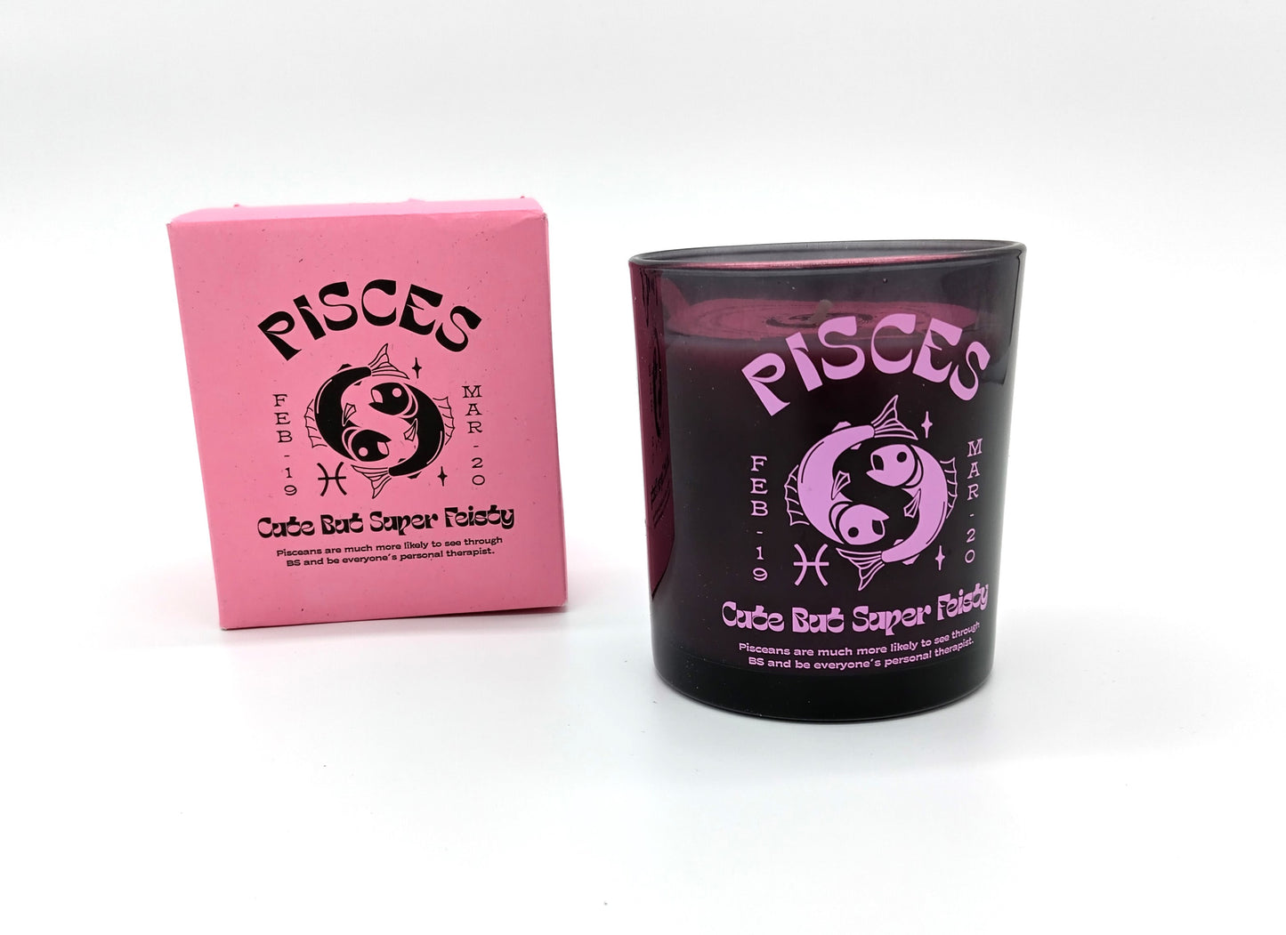 Zodiac Candle. PISCES. Add a touch of celestial beauty to your home with our Pisces Zodiac Candle.