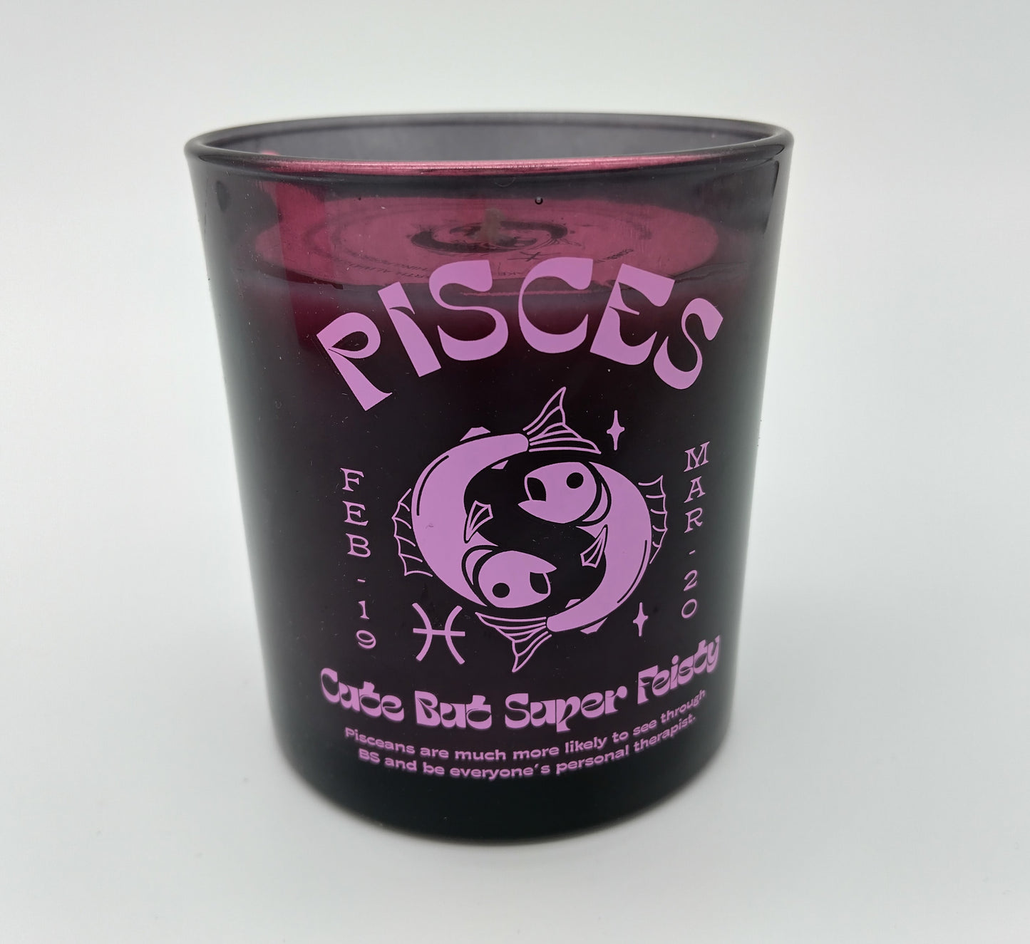 Zodiac Candle. PISCES. Add a touch of celestial beauty to your home with our Pisces Zodiac Candle.