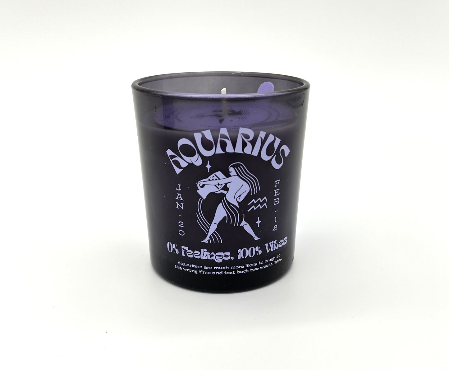 Zodiac Candle. AQUARIUS. Illuminate your space with the celestial charm of our Aquarius Zodiac Candle.