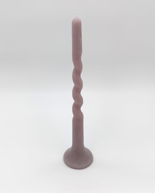 Twist Candle. Warm Grey Twist. Height 31cm. Perfect for creating a warm, inviting atmosphere in any room.