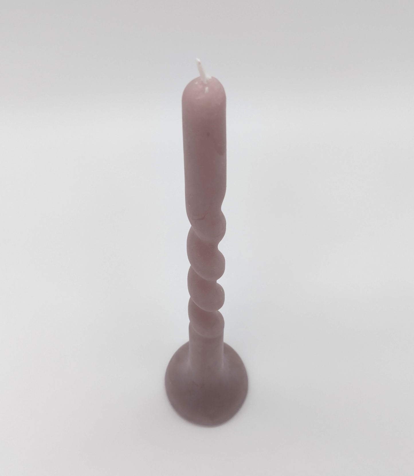 Twist Candle. Warm Grey Twist. Height 31cm. Perfect for creating a warm, inviting atmosphere in any room.