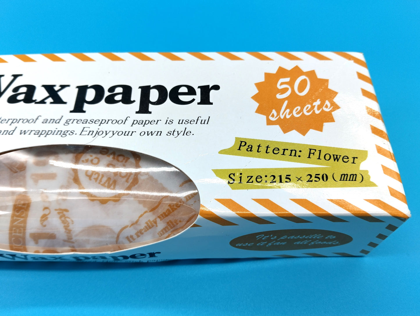 Wax Paper. 50 Sheets. Upgrade your food wrapping with our versatile and reliable Wax Paper.