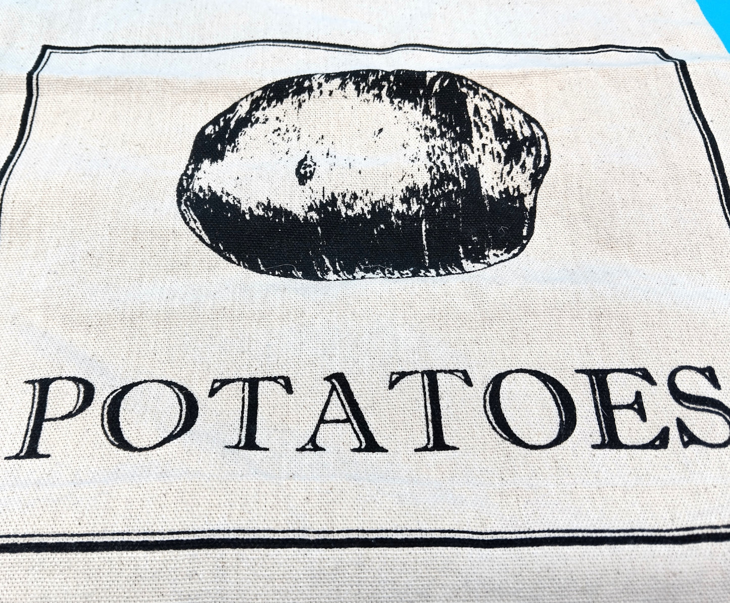 Cotton Food Bag. Make a positive impact on the environment while keeping your food fresh with our Cotton Veg Bag for POTATOES.