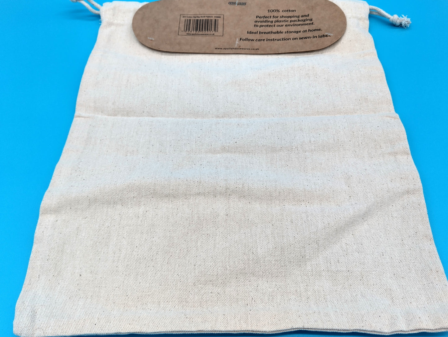 Cotton Food Bag. Make a positive impact on the environment while keeping your food fresh with our Cotton Veg Bag for POTATOES.