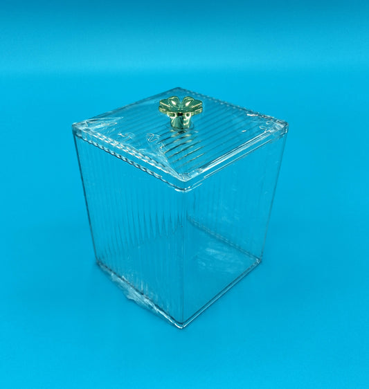 Cotton Ball Holder.  Upgrade your storage solutions with our Cotton Ball Holder - Clear Organizer Box.