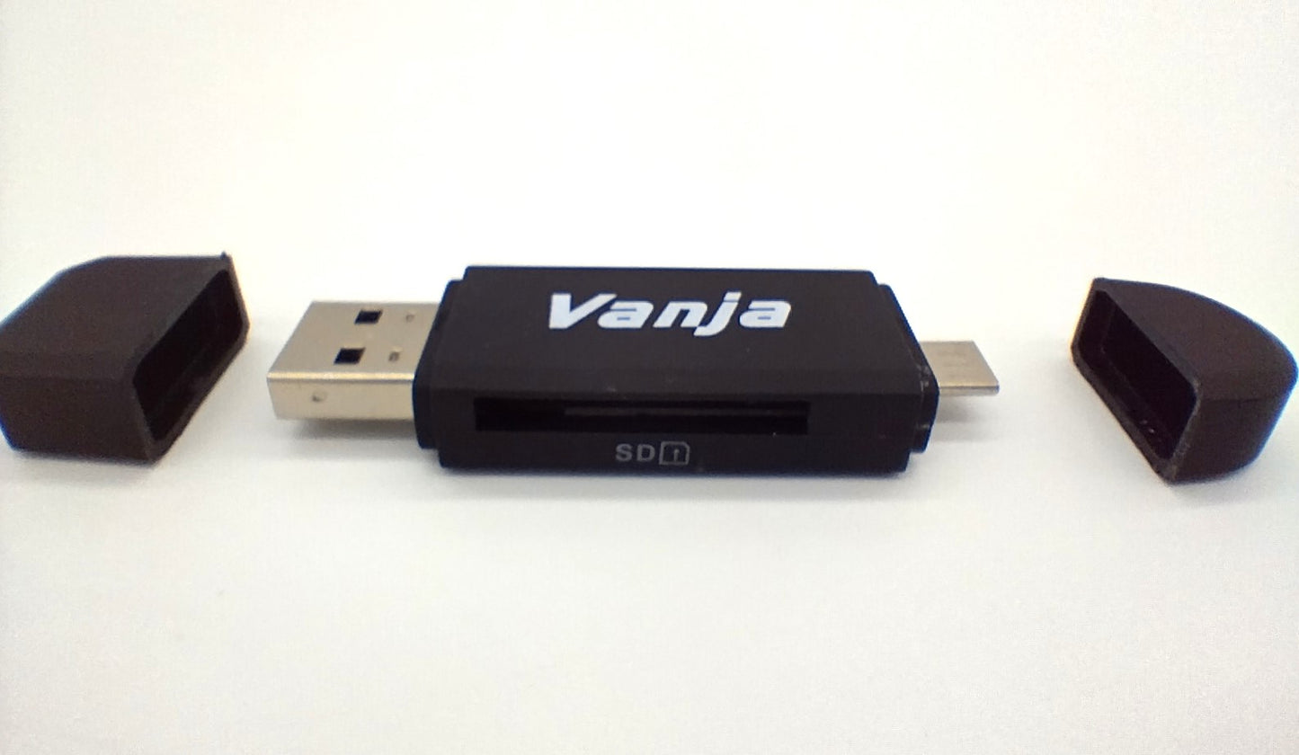 VANJA USB Card Reader. Perfect for anyone needing quick and efficient access to their SD and Micro SD cards.