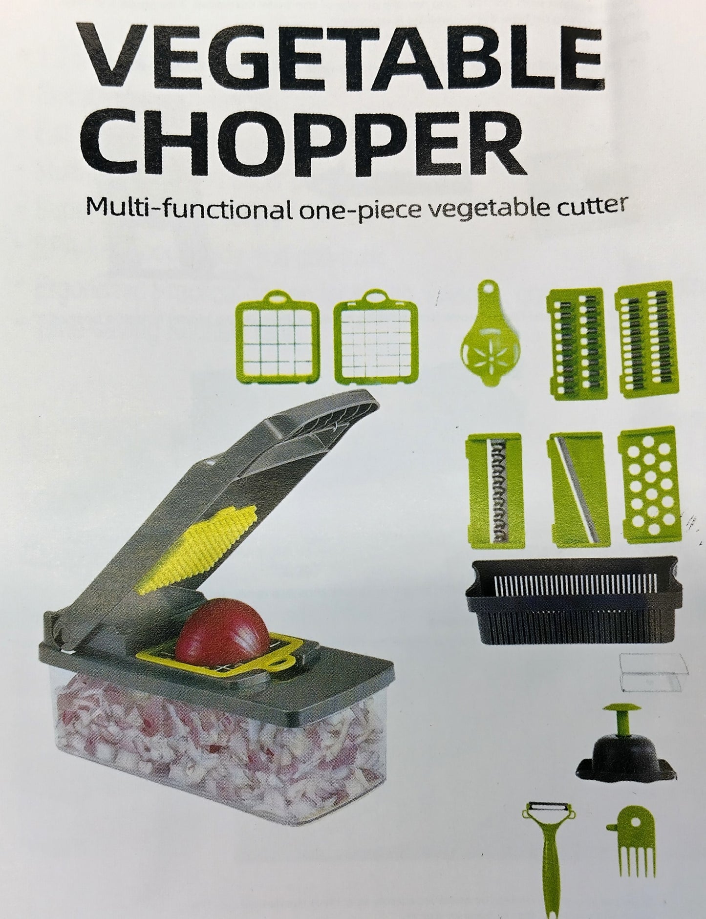 16 in 1 Vegetable Chopper Mandoline. Revolutionize your kitchen prep with the 16-in-1 Vegetable Chopper.