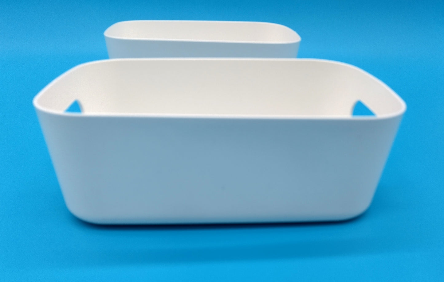 2 Pcs. Plastic Storage Boxes. Enhance your organization with our Set of 2 Small Plastic Storage Baskets.