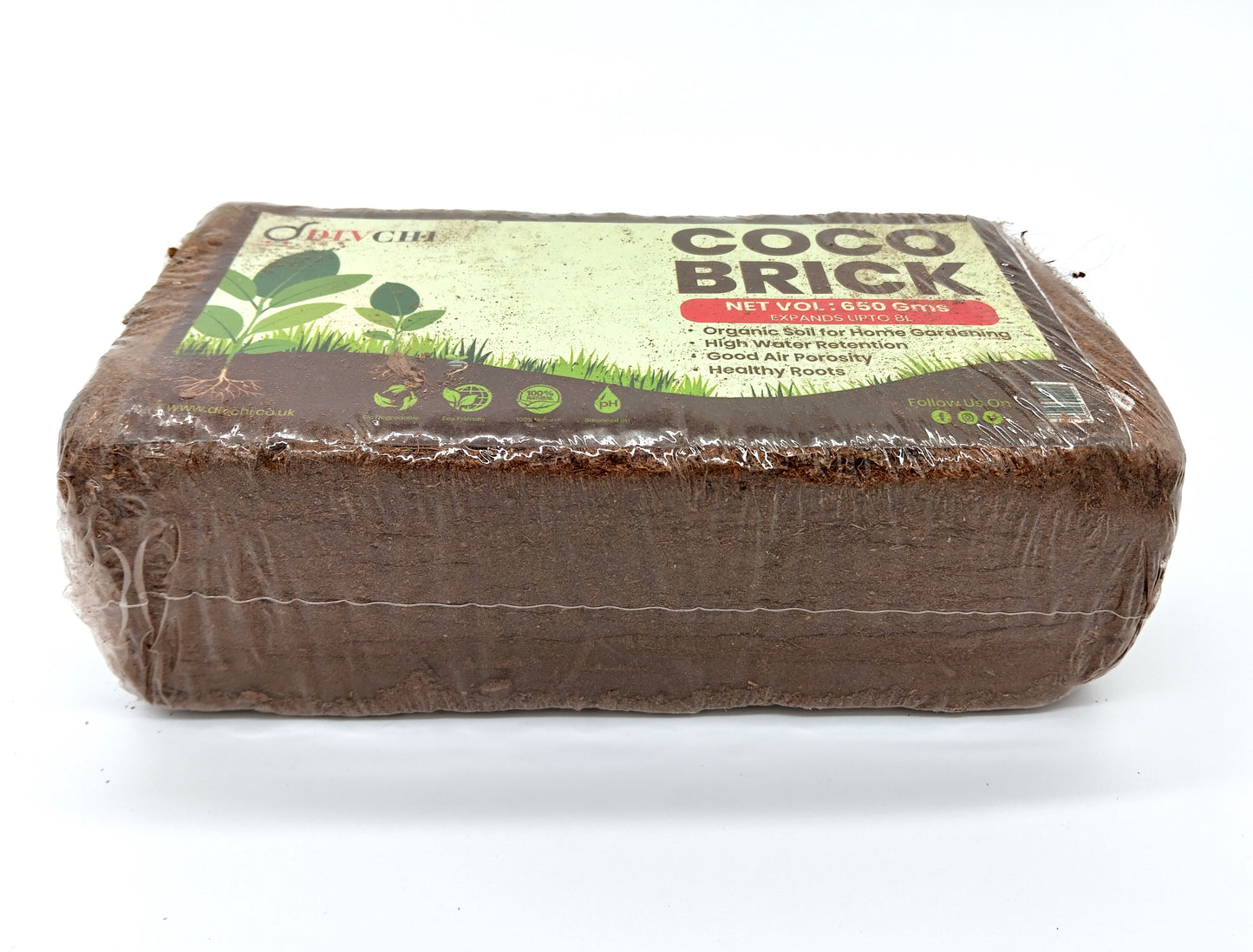 Natural Coco Brick. Improve your gardening results with the DIVCHI COCO BRICK.