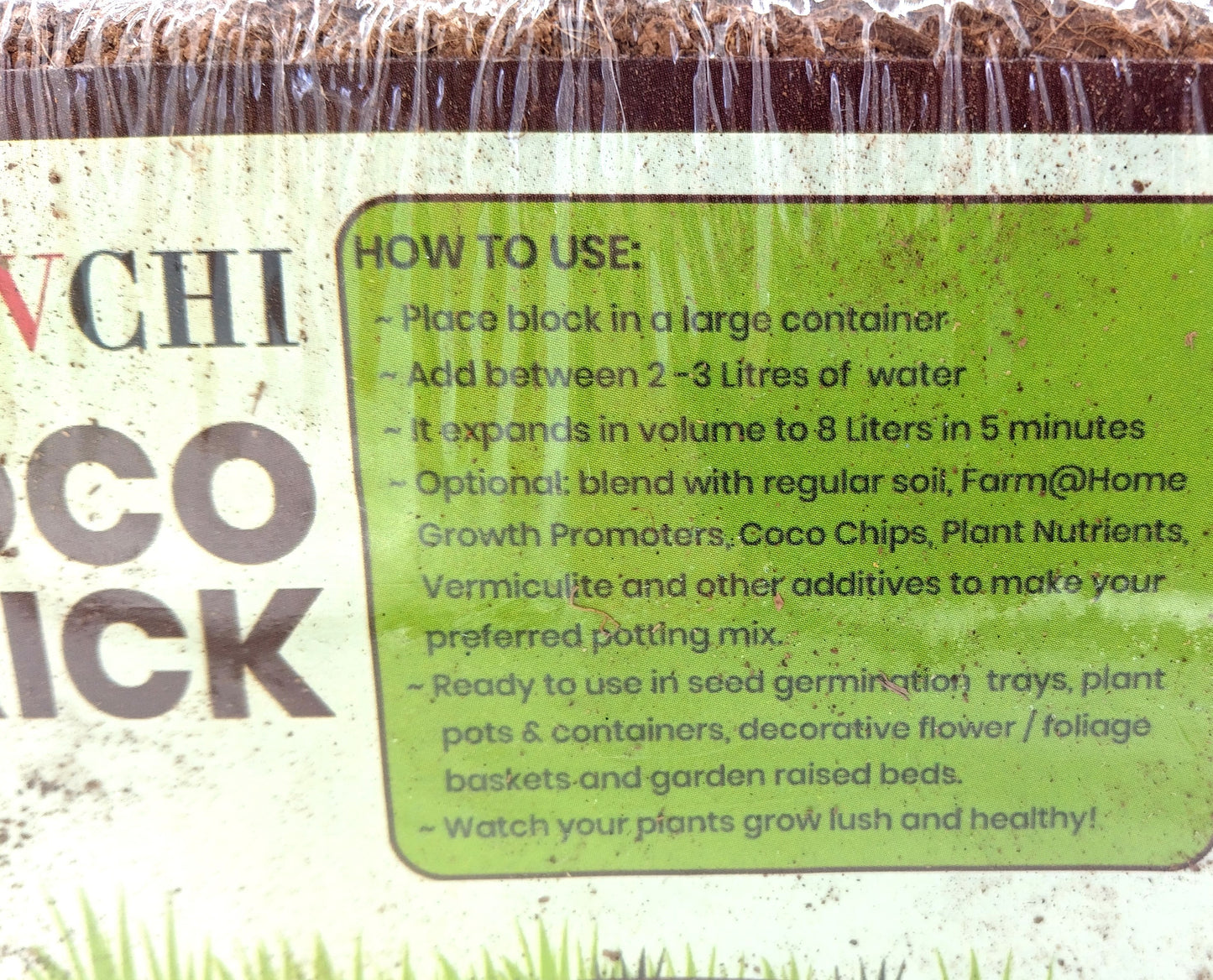 Natural Coco Brick. Improve your gardening results with the DIVCHI COCO BRICK.