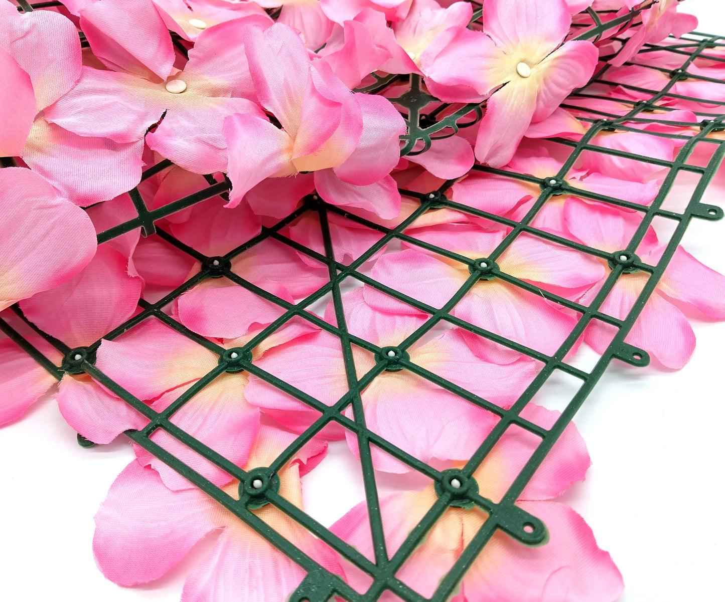 Pink Artificial Flower Fence. 50 x 100cm. Brighten up your space with our Pink Artificial Flower Fence.