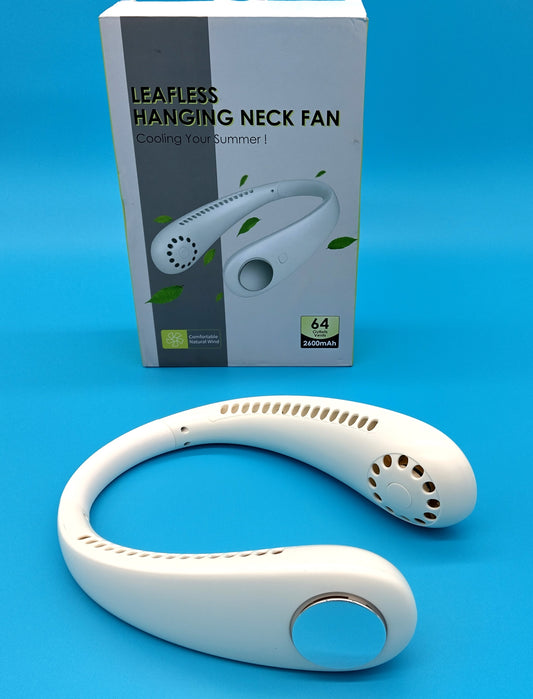 Portable Hanging Neck Fan. Stay refreshed and enjoy your activities without the discomfort of heat.