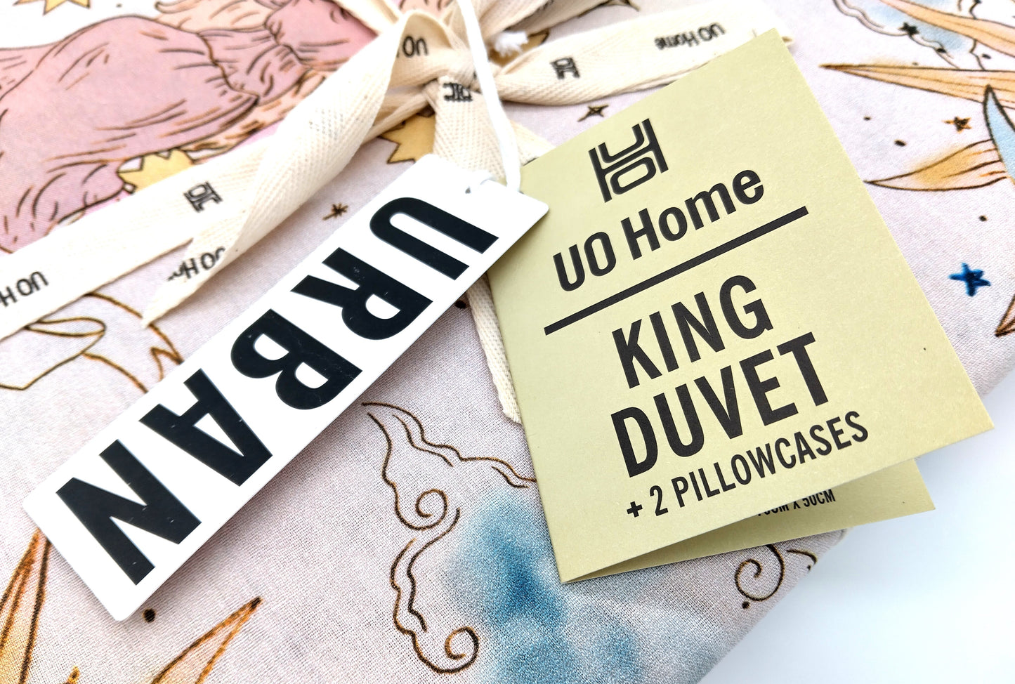 URBAN UO HOME King Duvet. 2 Pillowcases. 100% Cotton - 100% Cotton, Multicolor (230cm x 220cm) with 2 Pillowcases (75cm x 50cm)