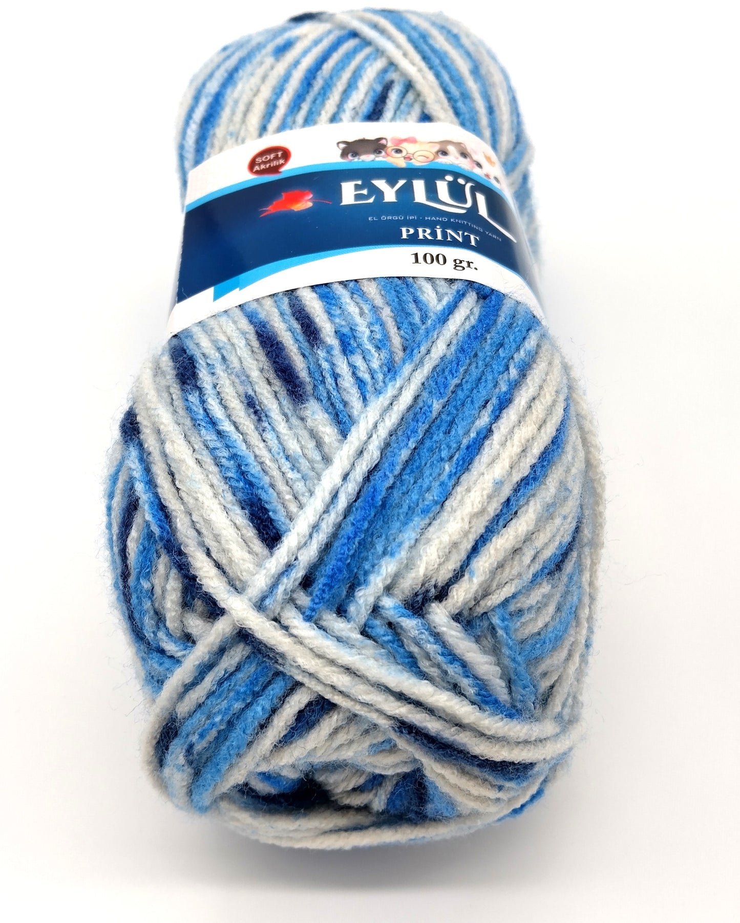 Hand Knitting Yarn. 5 x 100g  - Soft & Versatile Acrylic Yarn in Blue (5 x 100g)