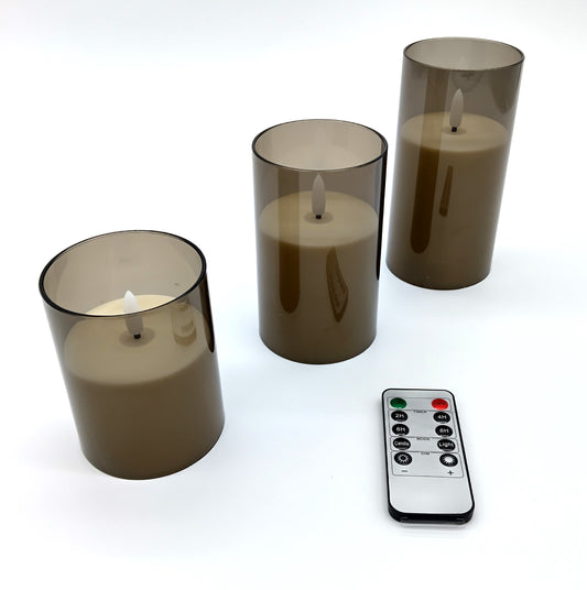 3 PK- PS Flameless Led Candle - Elegant Ambiance Without the Flame.