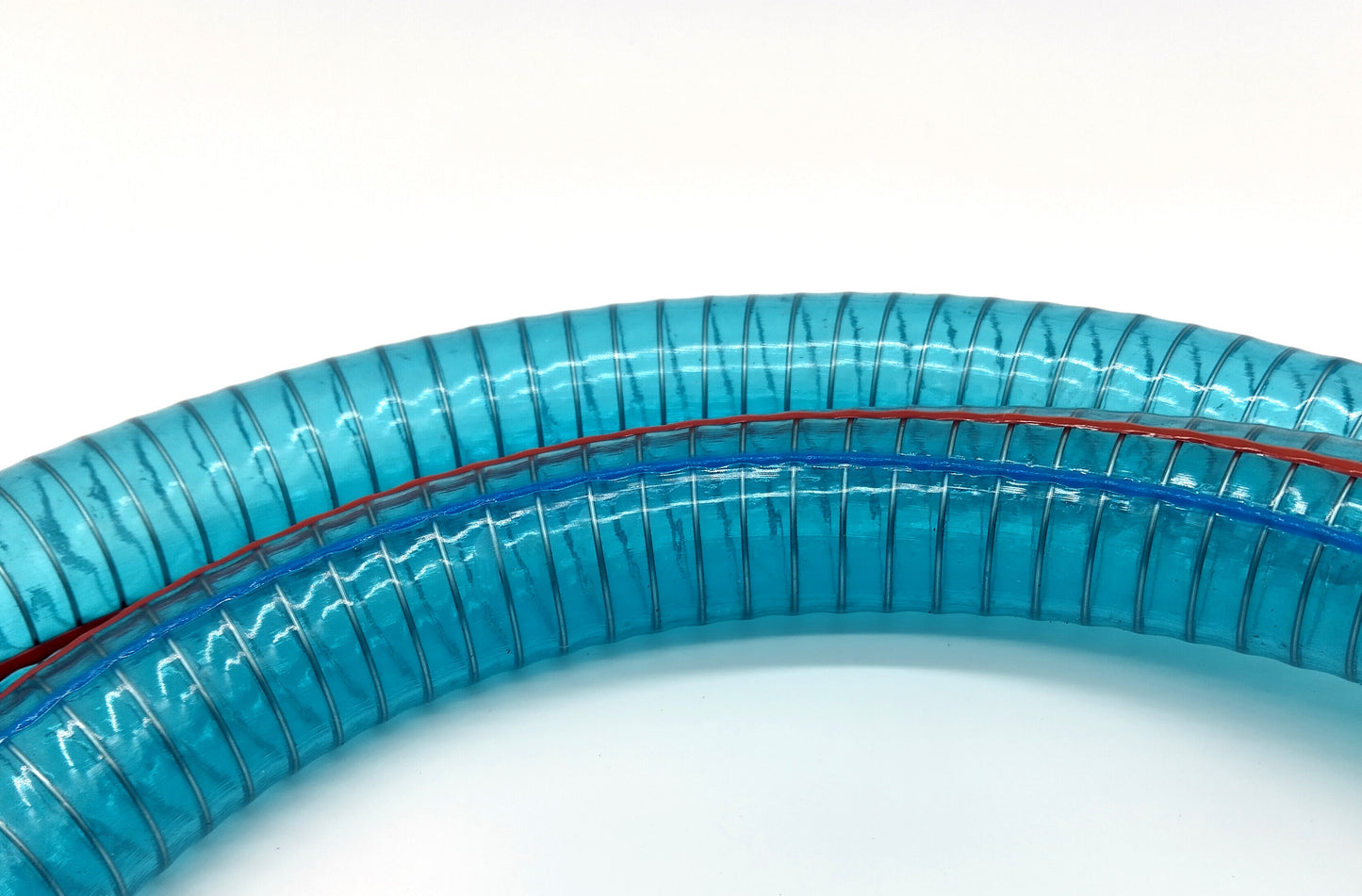 Spiral Hose Fuel Transfer , Oil , Water Hose - Fuel, Oil, and Water Transfer Hose (2m x 2.7cm) - Blue.