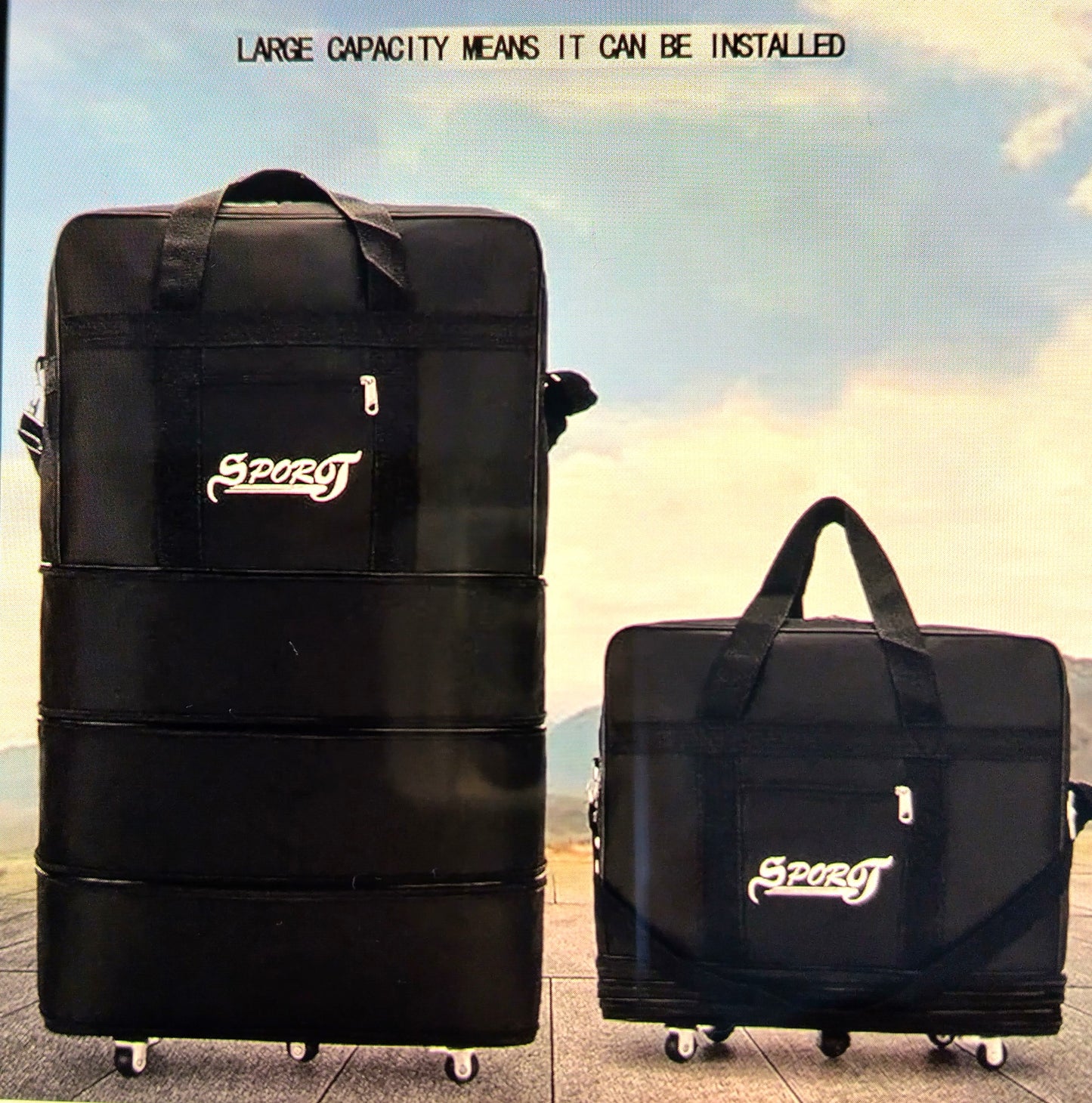 Expandable Foldable Suitcase - Versatility Meets Travel Convenience.