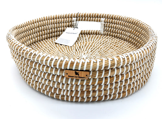 35cm Round Smart Q Classic Rattan Tray. Upgrade your home with the timeless charm of the 35cm Round Smart Q Classic Rattan Tray.