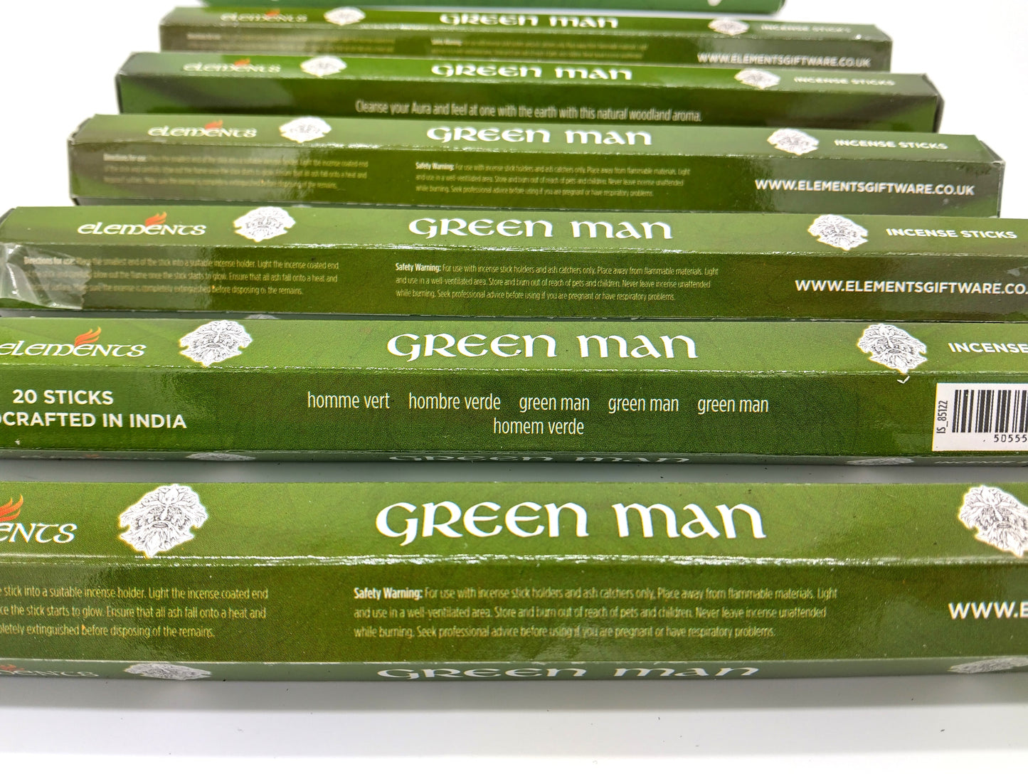 Elements Green Man 120 Sticks.  Transform your space with the captivating scent of Elements Green Man Incense Sticks.