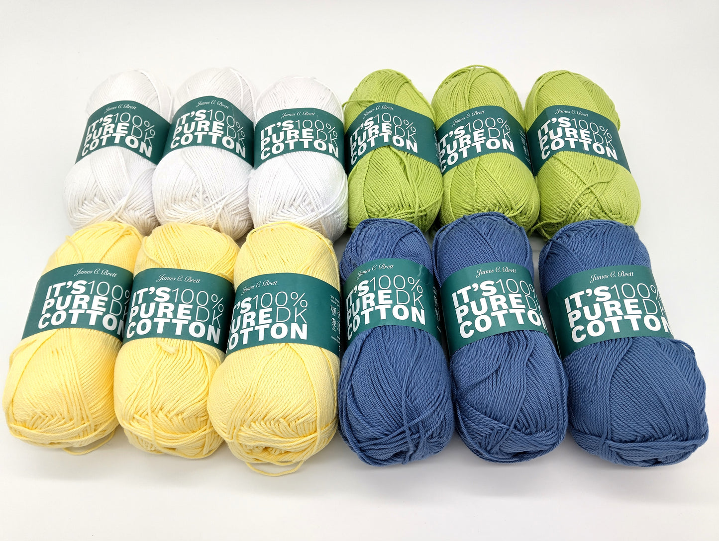 100% Pure DK Cotton 12 Balls for Knitting Yarn. Elevate your knitting projects with the natural beauty and quality of our 100% Pure DK Cotton Yarn.