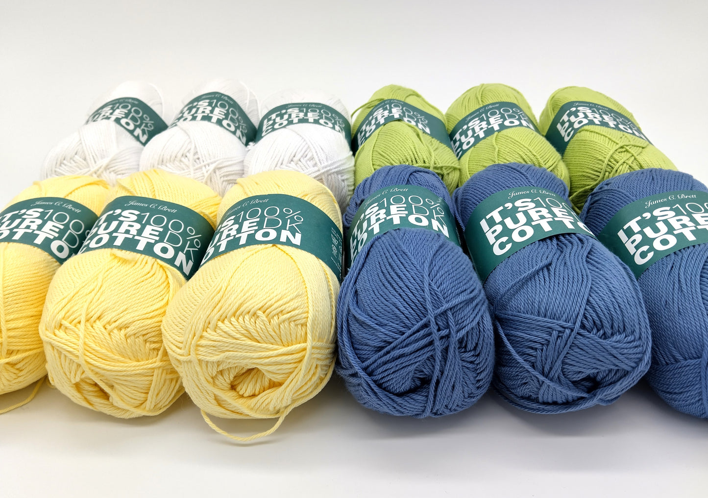 100% Pure DK Cotton 12 Balls for Knitting Yarn. Elevate your knitting projects with the natural beauty and quality of our 100% Pure DK Cotton Yarn.