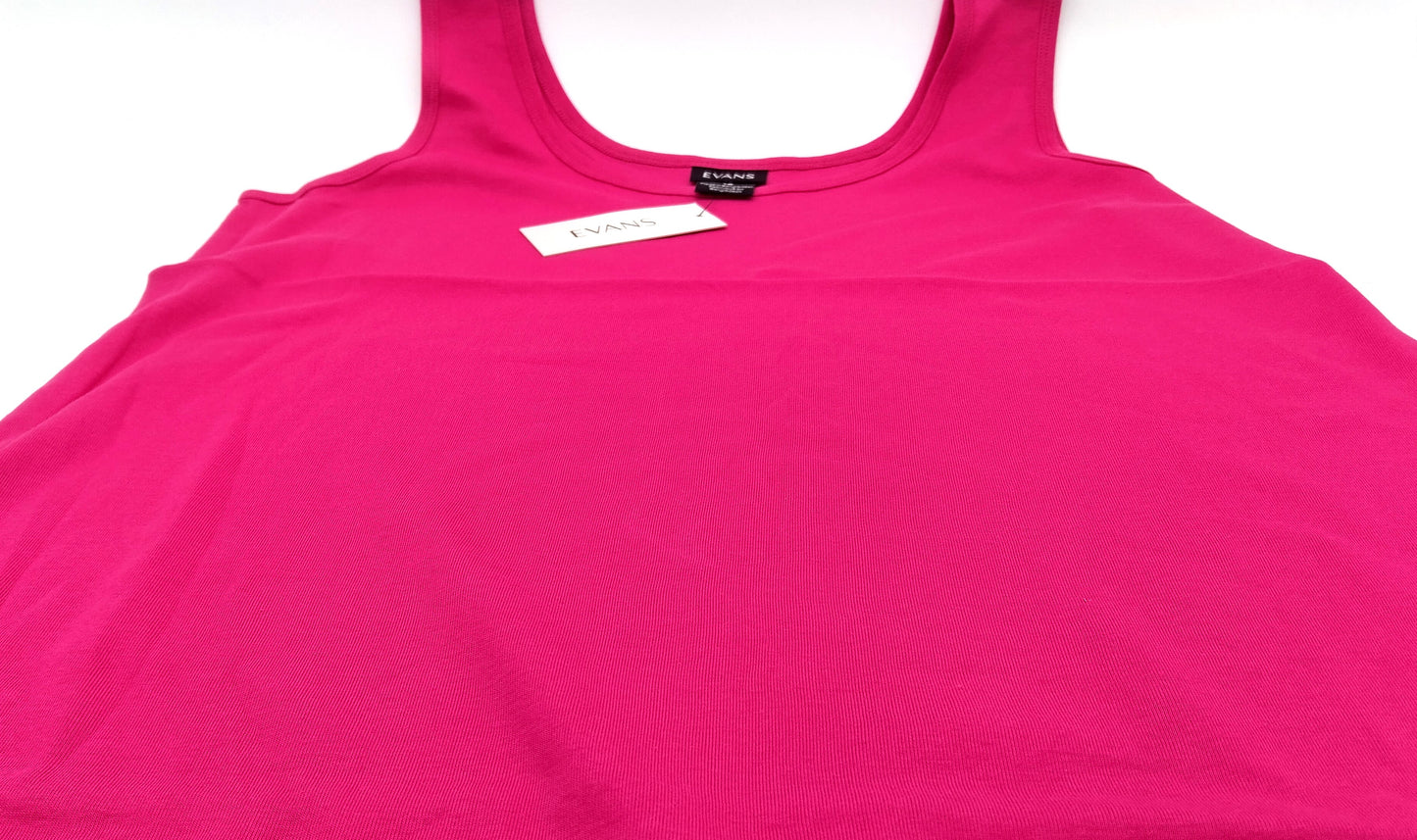 EVANS Pink Essential Vest Top. Size 18. Brighten up your wardrobe with the EVANS Pink Essential Vest Top today!