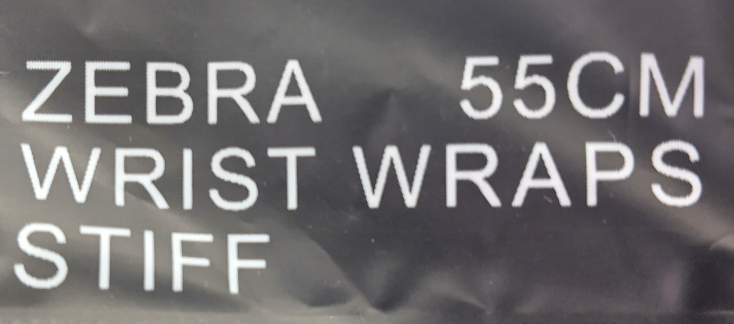 A7 ZEBRA 55cm. Wrist Wraps STIFF. Step up your lifting game—order the A7 Rigor Mortis Zebra Wrist Wraps today!