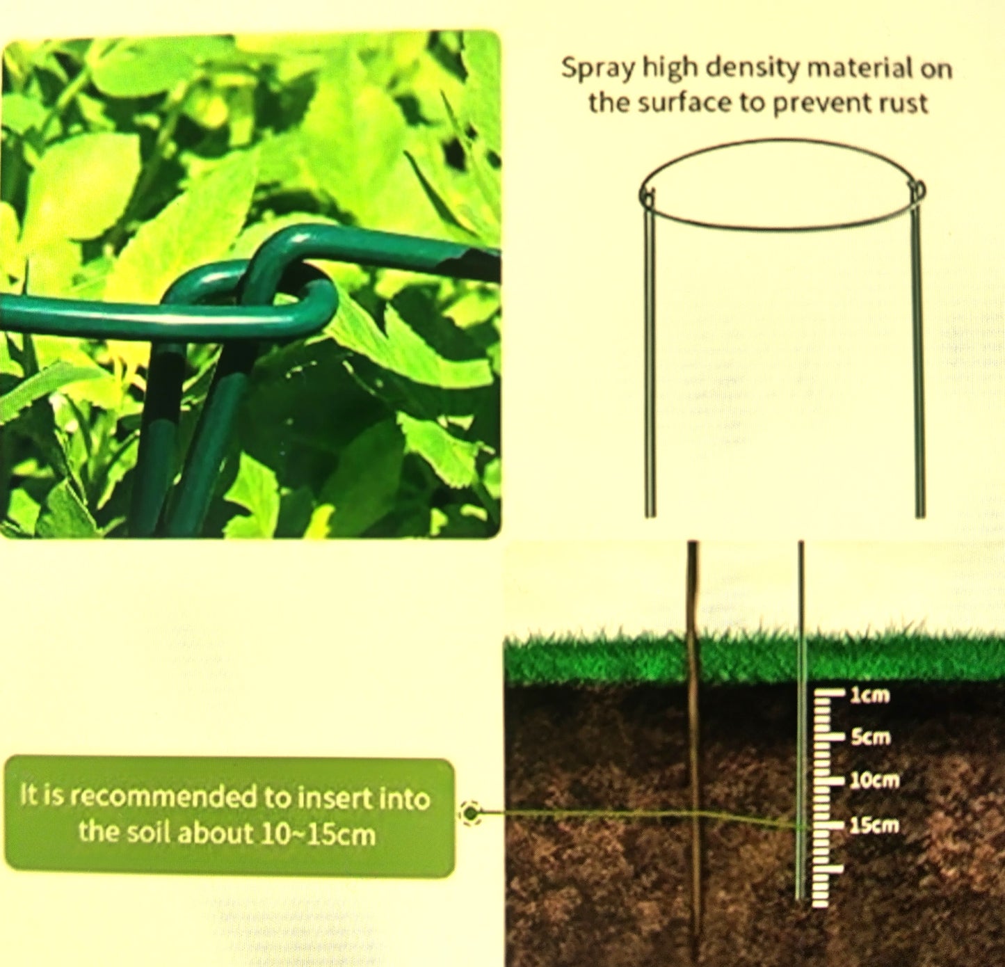 6 pcs Plant Support Stake Cage. Give your plants the support they need to thrive—grab your set of 6 Plant Support Stakes now!