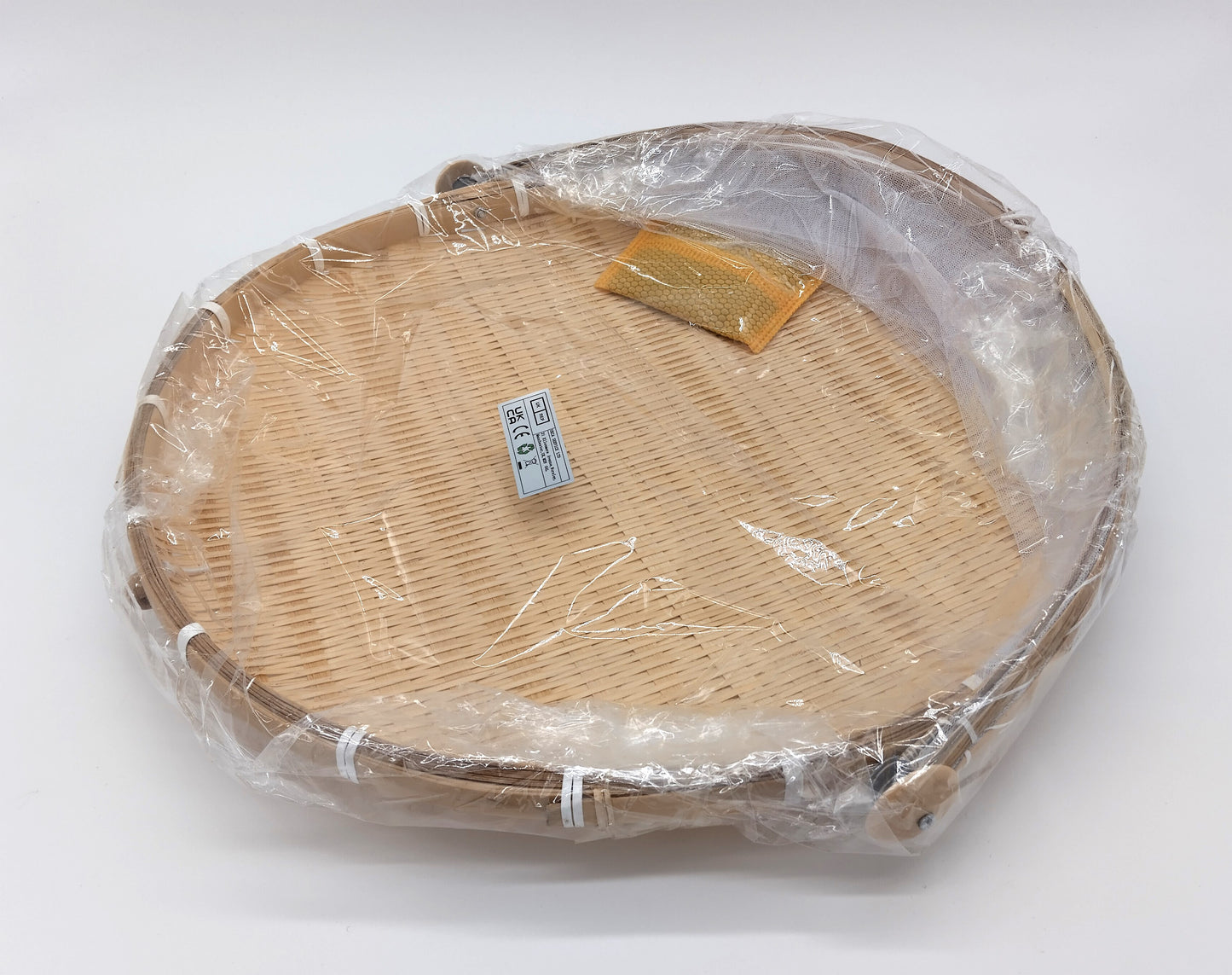 Round Bamboo Food Tent. 42 cm Foldable. Add style and protection to your meals!