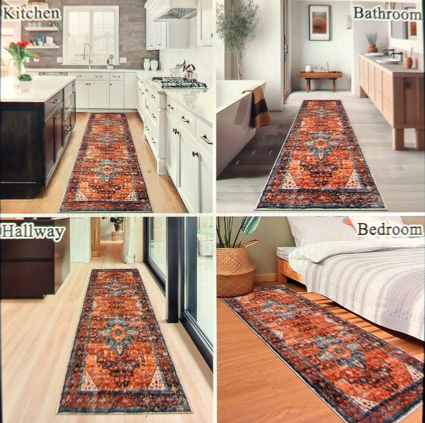 Non Slip Hallway Runner Rug. Very Soft. Thickness 0,5 in. (60x180cm) Elevate your home's comfort and safety!