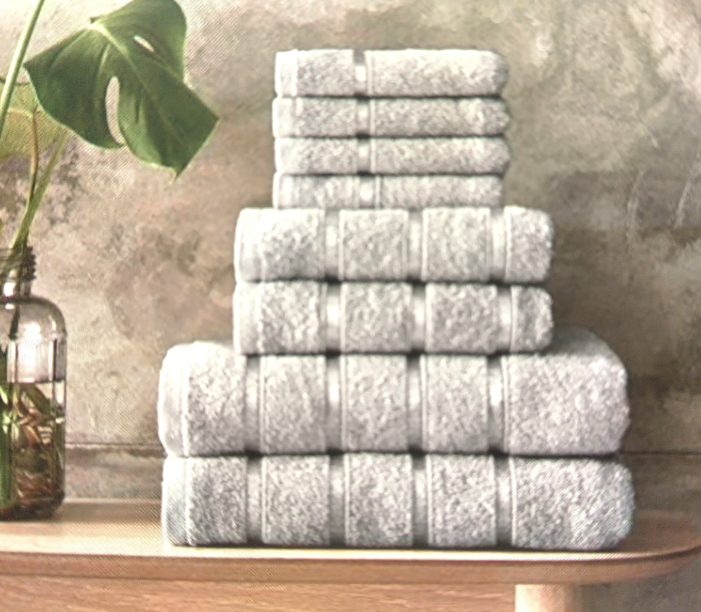 8 pcs Boston Satin Stripes 100% Cotton Towels Bale. Upgrade your bath experience with Boston Satin Stripes towels!