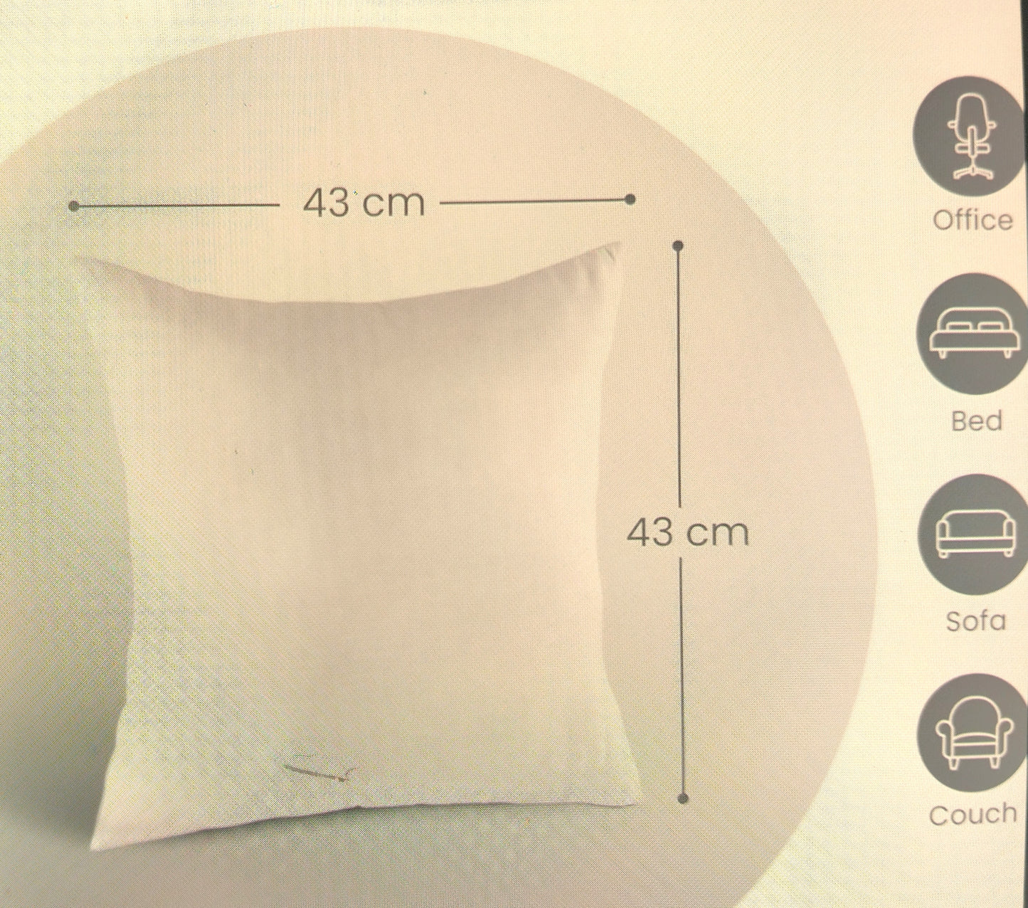 Utopia Bedding Cushion Inner Pads. Pack of 2. 43x43cm. Enhance your comfort with these premium cushion pads.