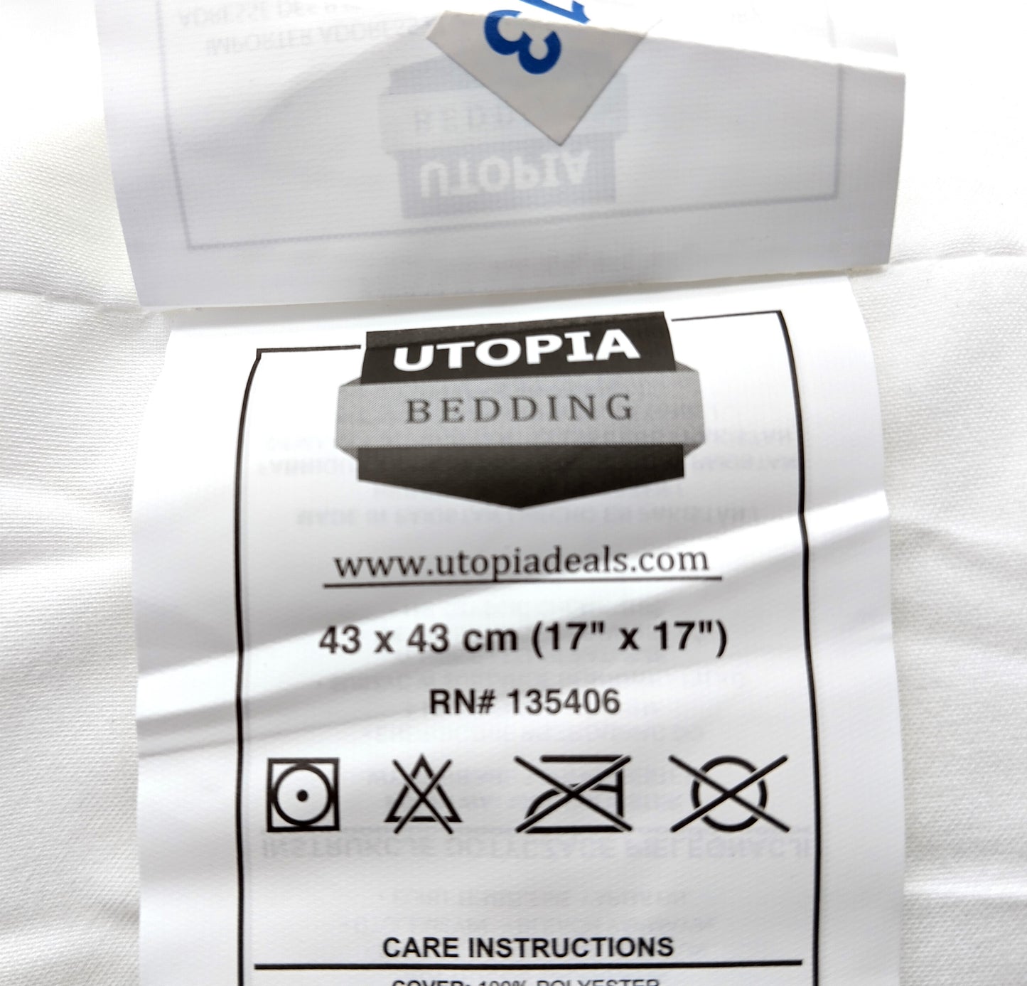 Utopia Bedding Cushion Inner Pads. Pack of 2. 43x43cm. Enhance your comfort with these premium cushion pads.